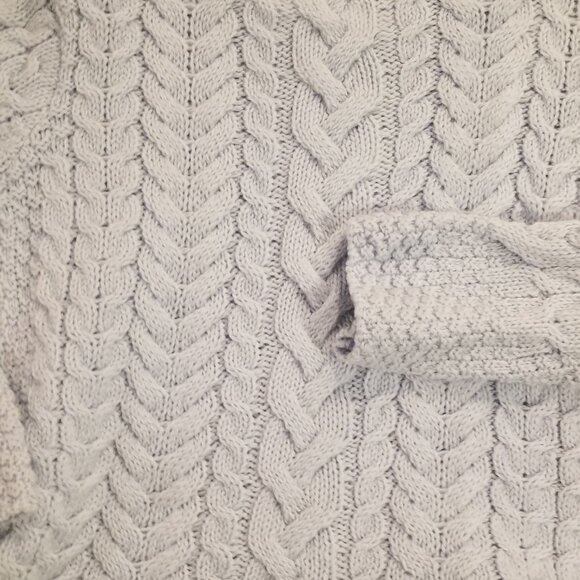 Light Blue Cable Knit Sweater - Picture 7 of 7